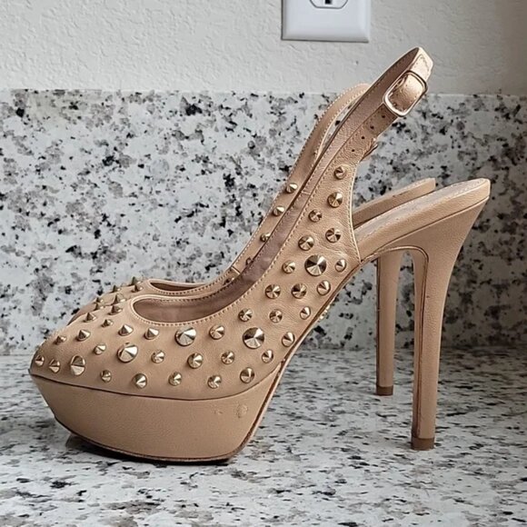 Lola Cruz Slingbacks with spike accent detail EU sz 40 US sz 10 - Picture 5 of 16